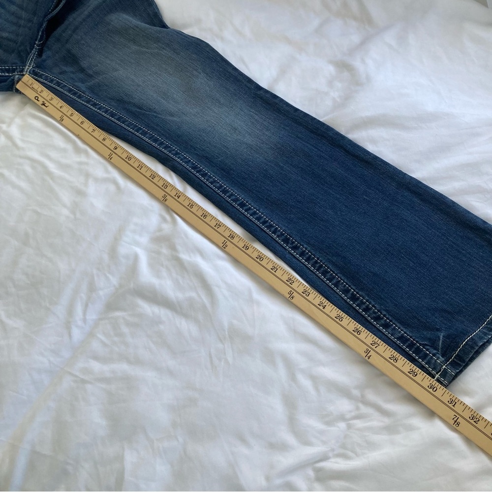 Harley-Davidson Women's Dark Blue Boot Cut Jeans with Embroidered Wing Pocket - Picture 6 of 14